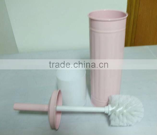 metal colored toilet brush with holder