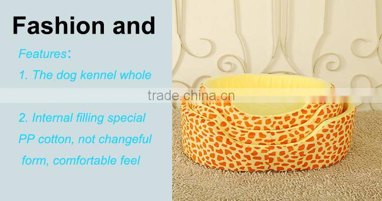 pet accessories wholesale short plush novelty leopard print luxury dog bed