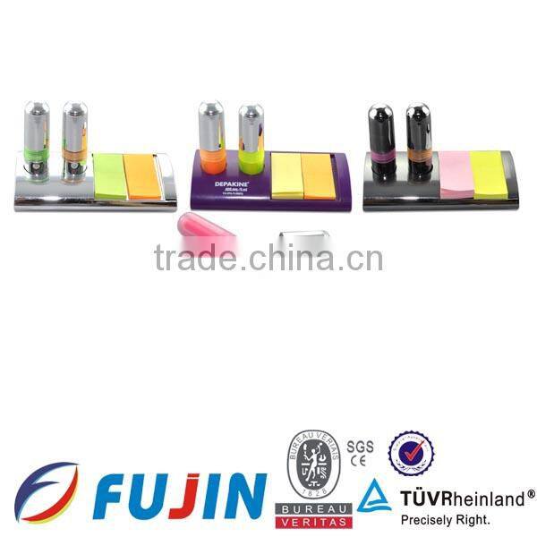 office stationery pen holder with sticke gift sets