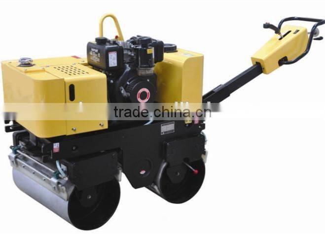 780kg double drum walking behind vibrating road roller compactor