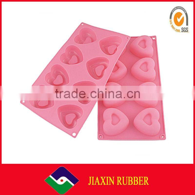 silicone heart shaped flower shape cake mold