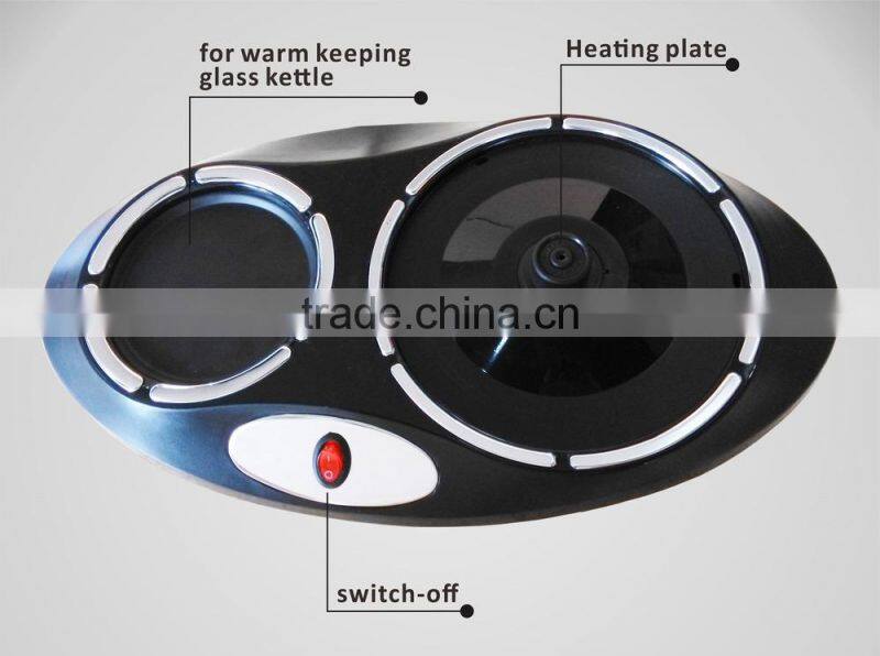 2015 cheap price kettle with glass pot water cooker,black tea maker,green tea maker