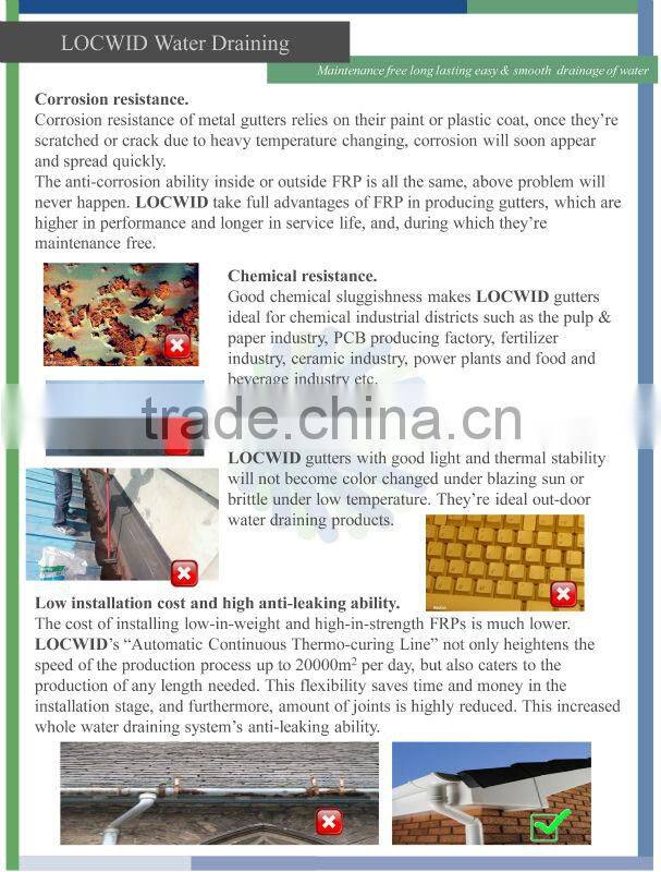 2.5mm FRP Gutter
