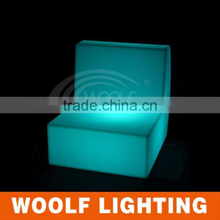 Modern LED Light Up Plastic Leisure Sofa Design