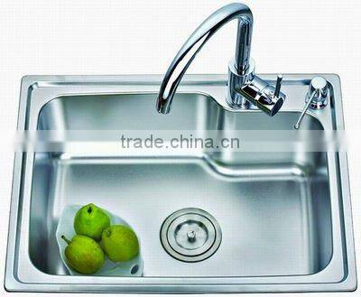 Single bowl kitchen sink with drainer