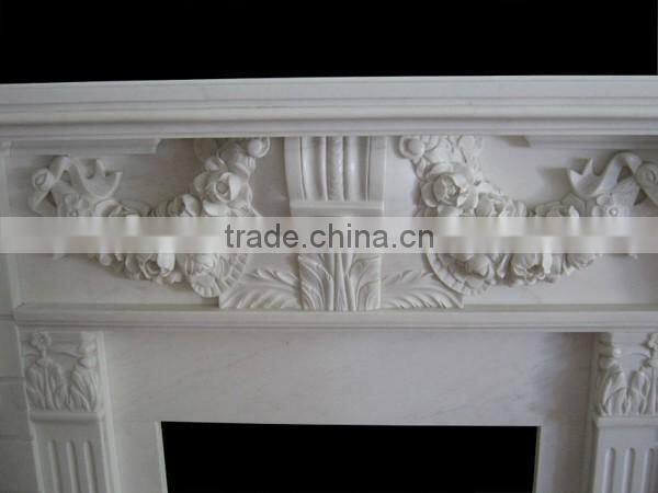 Cheap White Marble Electric Fireplace Mantel