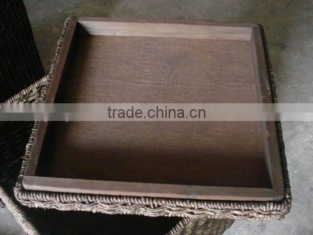 Water hyacinth baskets, rectangular water hyacinth basket with cutting handle