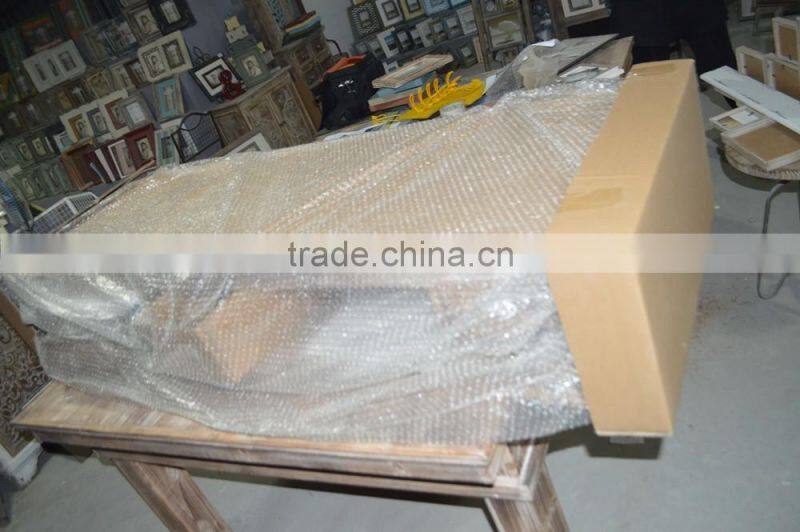 2016 vintage wood wall shelf with hooks and frames