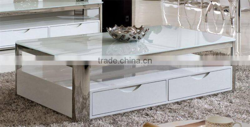 tempered glass Bright MDF modern design coffee table C197