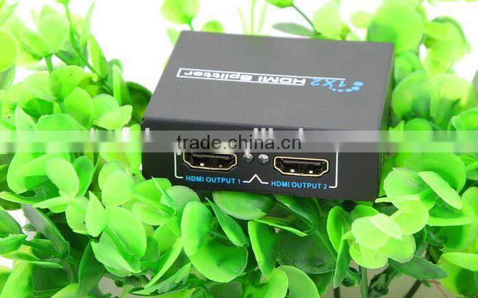 New Full HD 1x2 Port HDMI Splitter 1 IN 2 OUT Amplifier Repeater 3D 1080p Female
