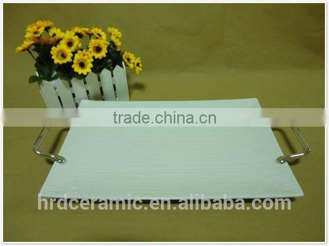 stock Ceramic Plate With Handle in china
