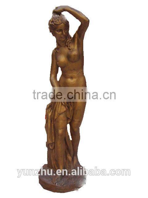 Bronze nude man casting statue