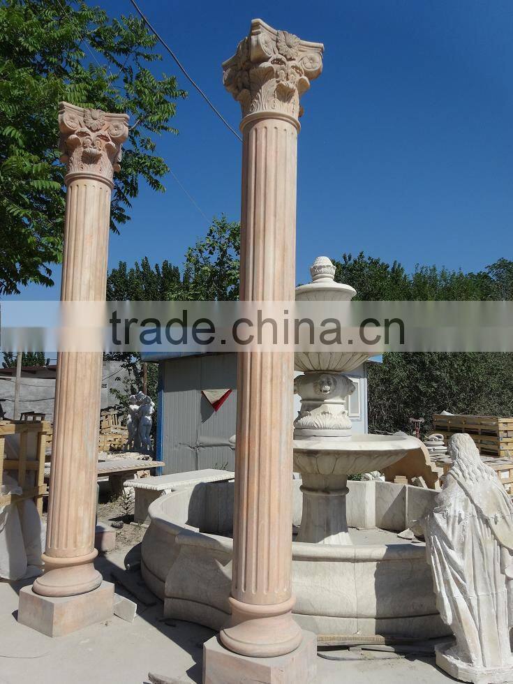 White marble outdoor decorative Roman column pillar for sell