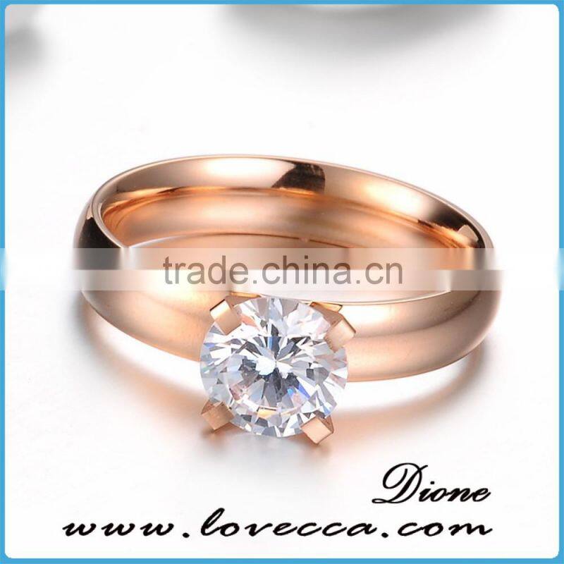 2017 Surgical ring stainless steel with one diamond for women