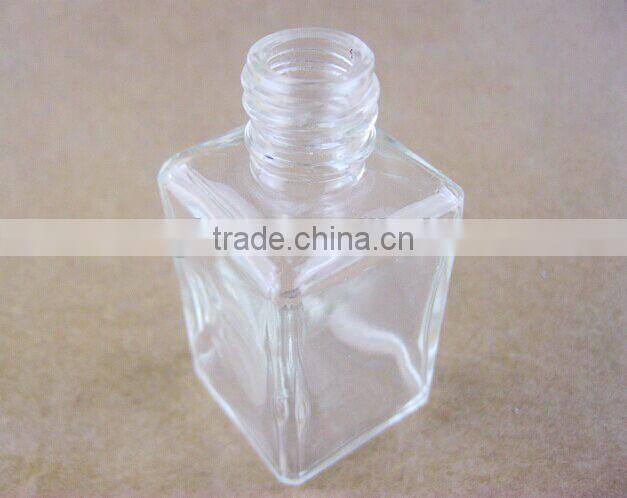 clear color square glass jar