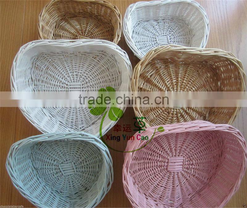 heart wicker storage fruit baskets empty fruit basket