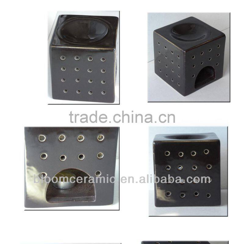 Black antique tealight oil burner