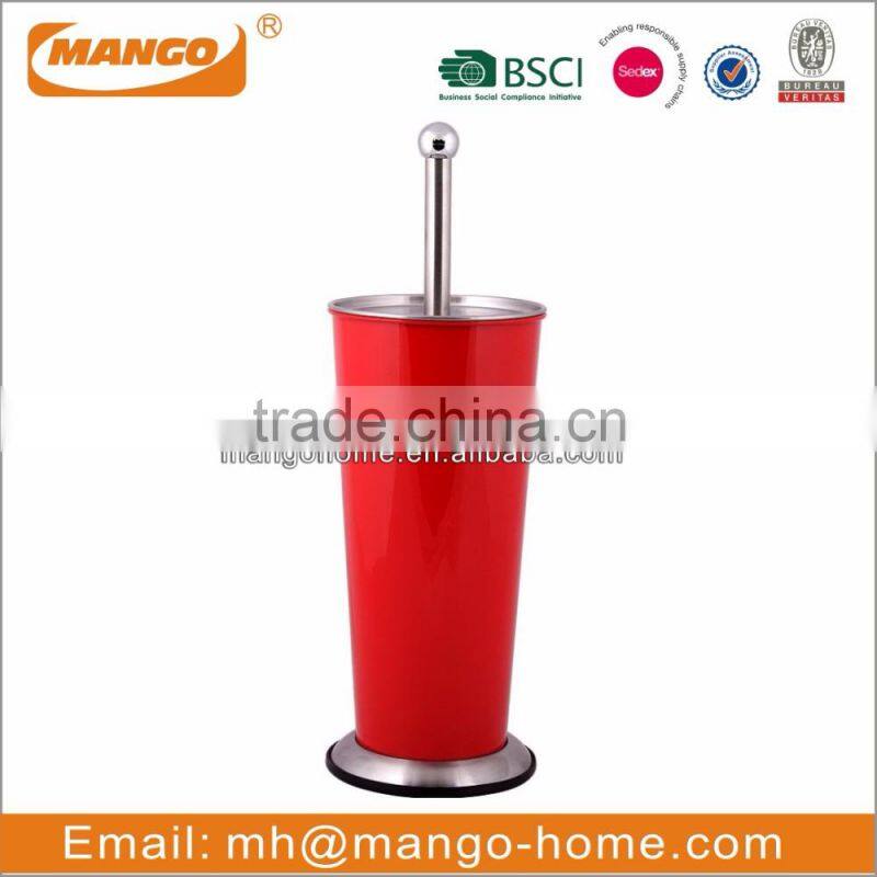 Red Colored Metal unique toilet brush holders