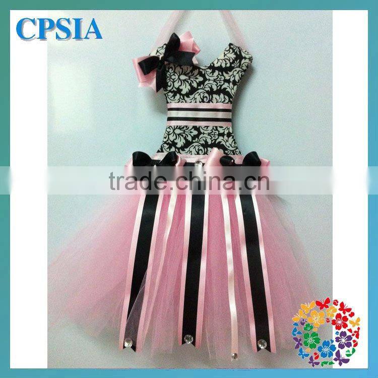 Lovely Damask Cheap Bow Holder Pink & Black Ribbon Bow Holder Gift Wholesale Decoration Hair Bow Holder