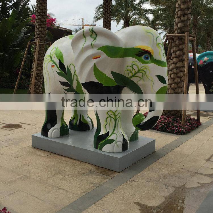 Fiberglass garden elephant sculpture