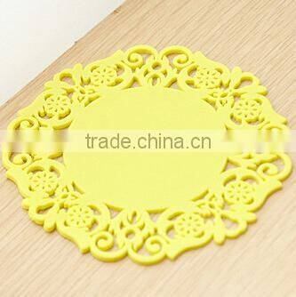 wholesale Korea lace creative home fashion hollow silicone coasters