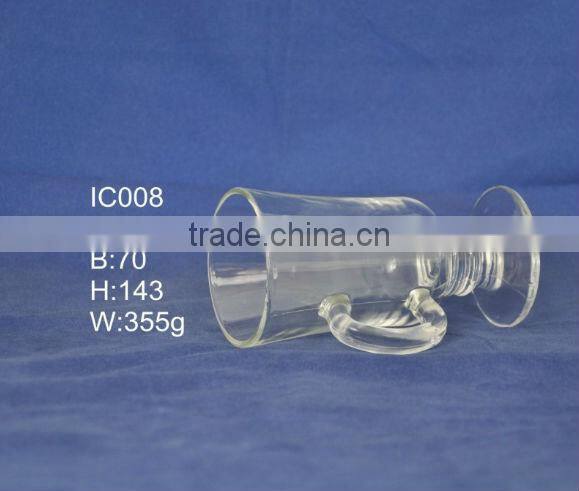 Environmental friendly glass coffee mugs with decal logo