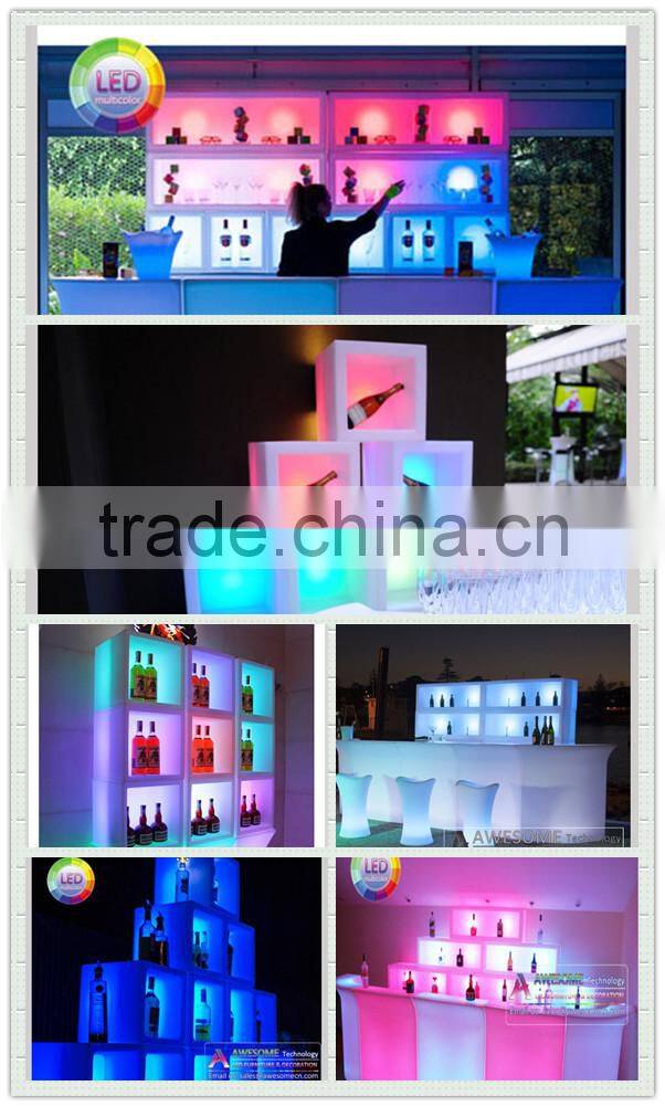 LED acrylic step liquor bar shelf