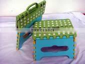 Plastic outdoor folding stool for easy carry