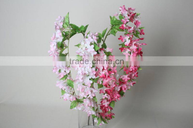 Cheap Fabric wisteria artificial decorative wisteria flowers for wholesale