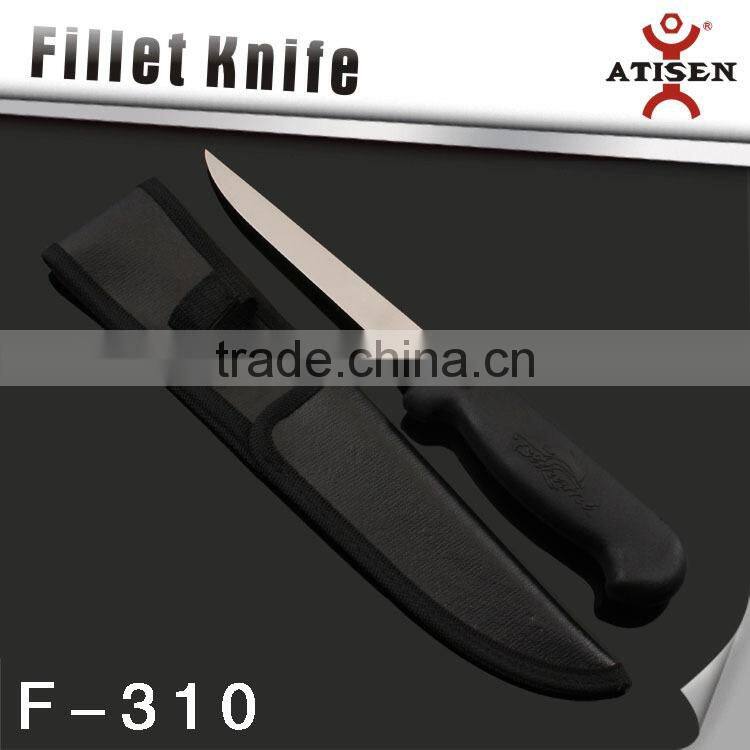 Hot sale High quality Fishing tackle !6" blade stainless steel fishing knife F-310