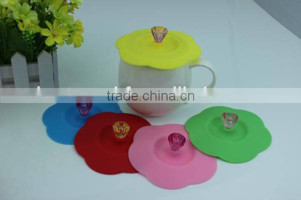 2014 brand new FDA LFGB flower silicone adjustable pot lid