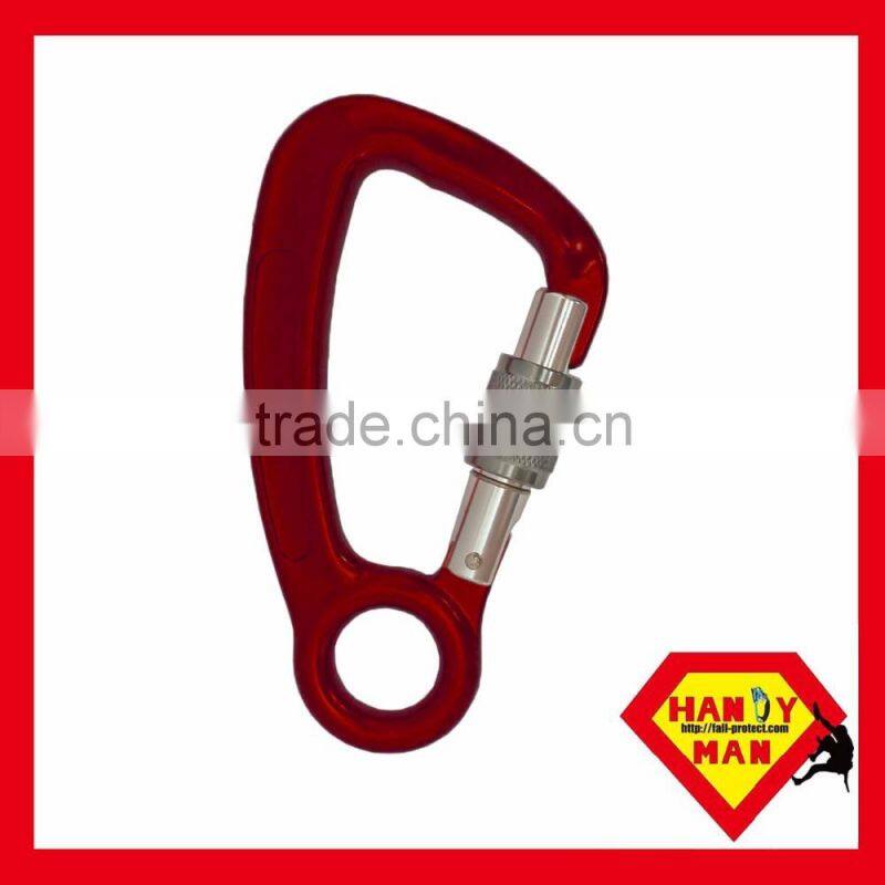 A140-22KSG Industrial Safety Forged Aluminum Captive Eye CE Standard Screw Gate Quicklock Locksafe Carabiner