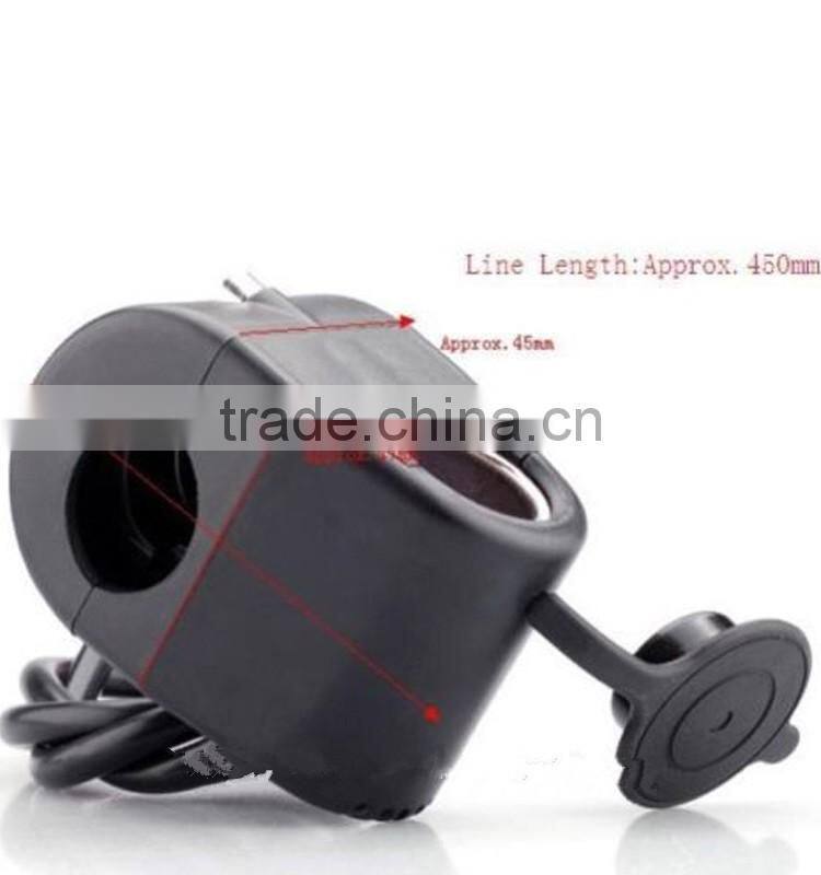 Handlebar Power Plug Socket Cigarette Lighter 12V For Motorcycle