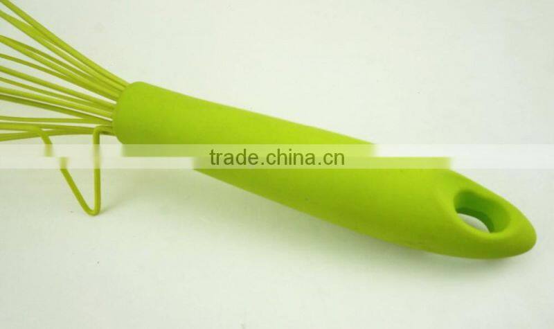 13015 silicone kitchenware egg whisk with pp handle with holder