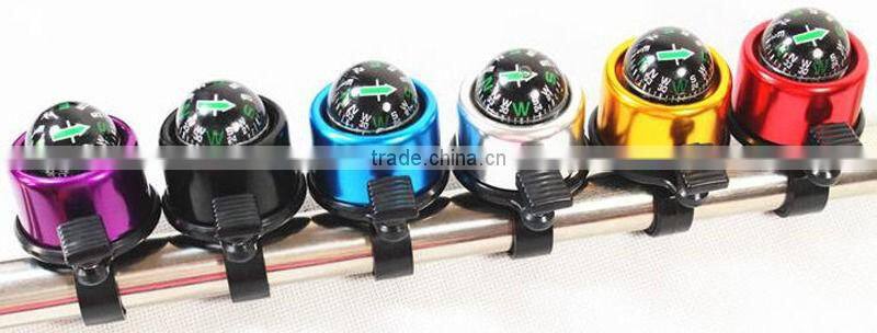 Hot Sale Colorful Bike Bell Compass Ring Bells Outdoor Door Sports Cycling Bells Bicycle Alarm Sound Crisp for Mountain Cycling