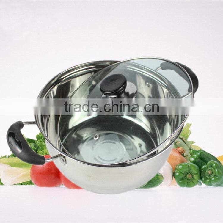 26cm Stainless Steel Soup Pot Kitchen Cooking Pot Stockpot for Gas and Induction Cooker