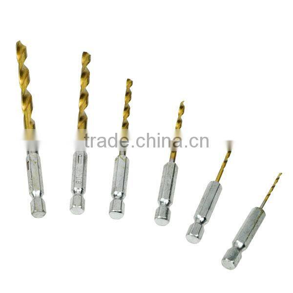 14 piece hex shank twist drill set in plastic case