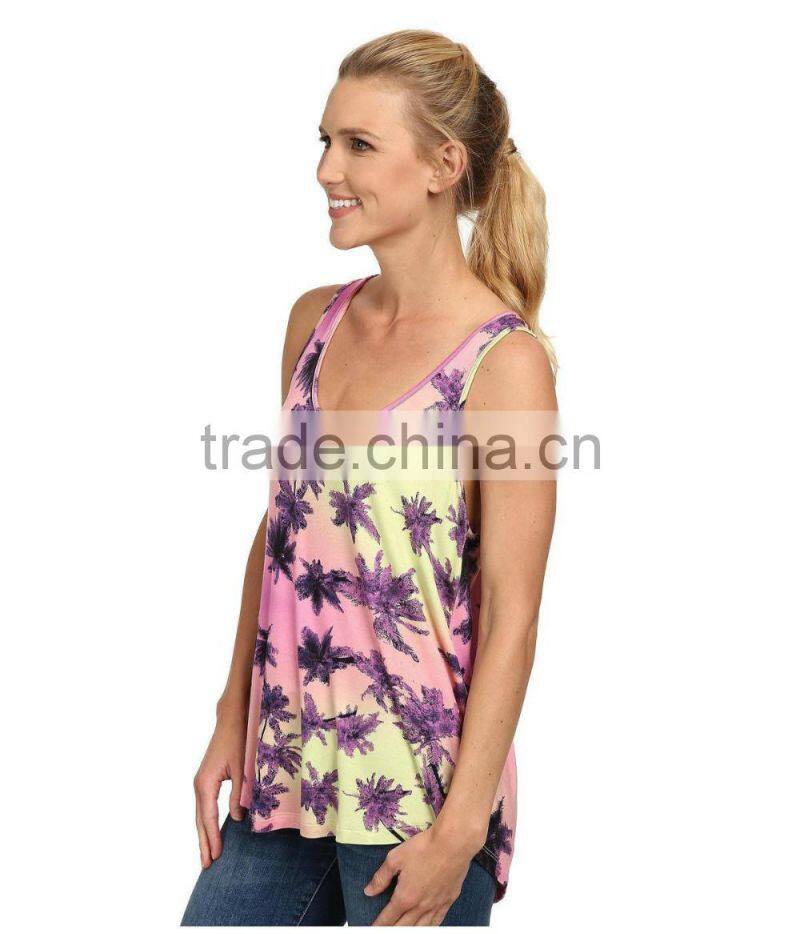 Women clothing summer tie-dyeing workout vests waistcoats women fitness lady tank tops for sale