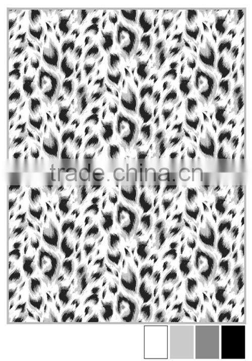 100%polyester super soft high quality leopard design printed plush raschel blanket