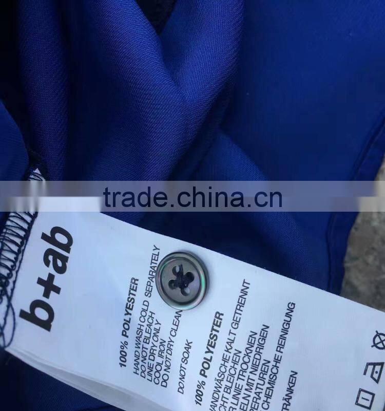 Ladies stock garment contrast chiffion style office lady blouse