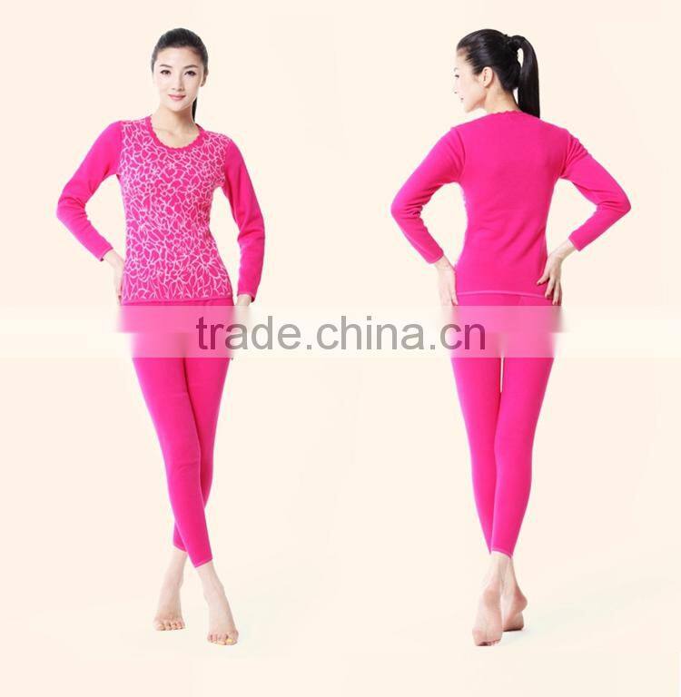 Top Brand 100% Cotton High Quality Men And Women Thermal Underwear Wool Warm Inside Jacquard Long John
