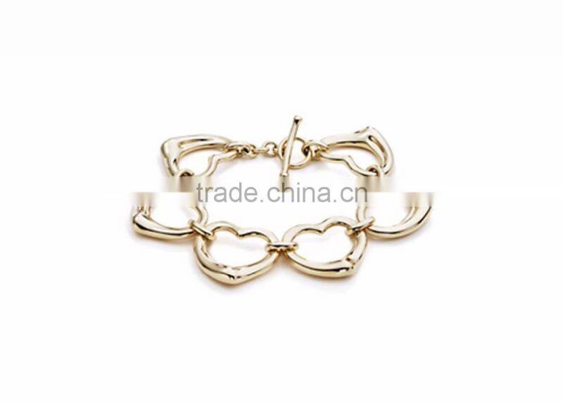 Gold Plated Latest Heart Bracelet