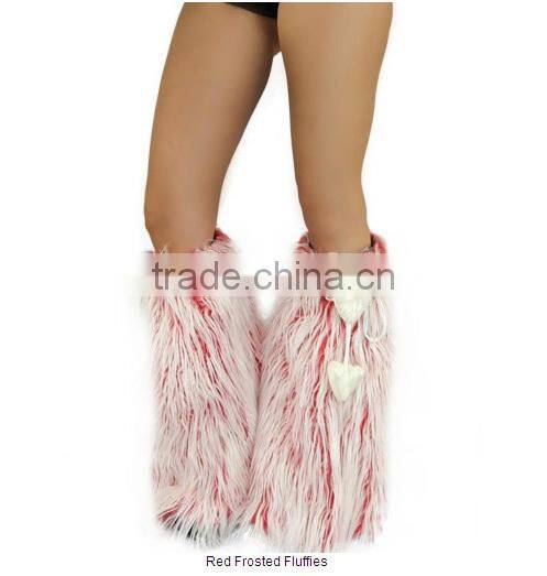Fluffy rave sexy electric leg warmer