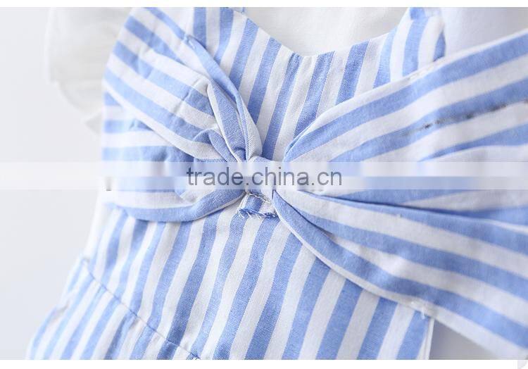 Korean style baby soft cotton shirt matching suspender short pants little girl children's clothing