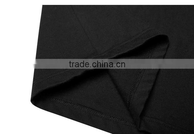 Customized blank printing black tee fashion hip hop design men t-shirt