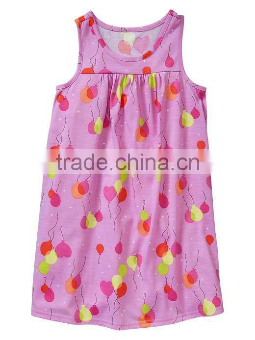 GIRLS STRIPED SLEEVELESS GOWN