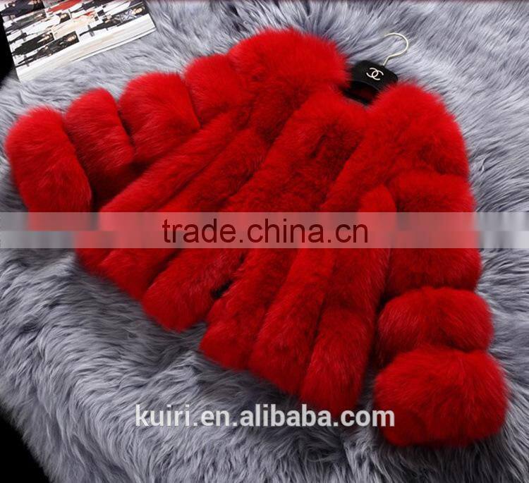 2016Winter New Women Fur Coat Rabbit Fur Thick Medium long Jacket Baseball Uniform Design Fashion Winter Warm Outwear Coat