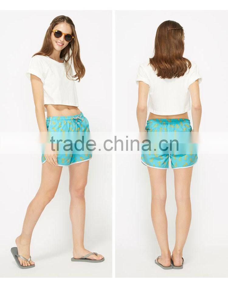 Ready Made Women 100%Polyester Breathable Lady Boardshorts