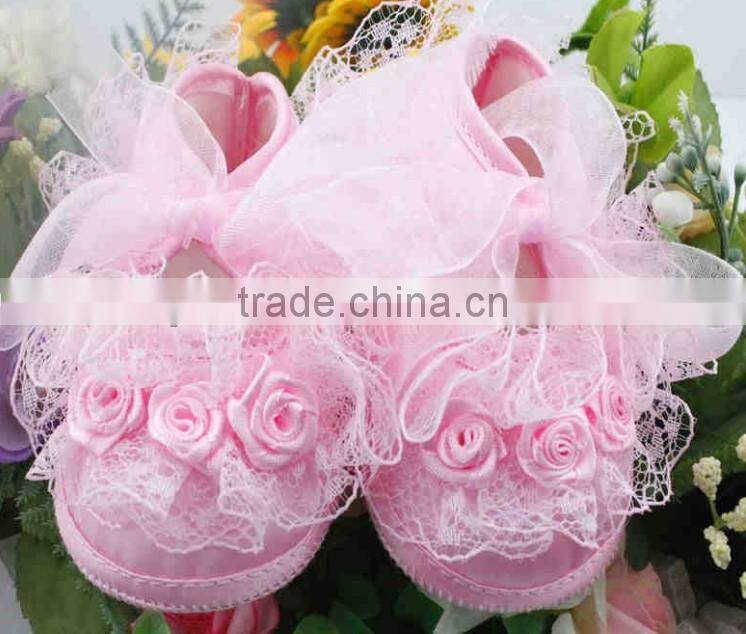 2014 Latest arrive !Fashion Lovely rose flower Infant shoes,baby shoes baby girl Toddler shoes wholesale