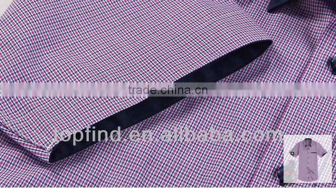 Fashion double button down collar fake pocket short sleeve shirt